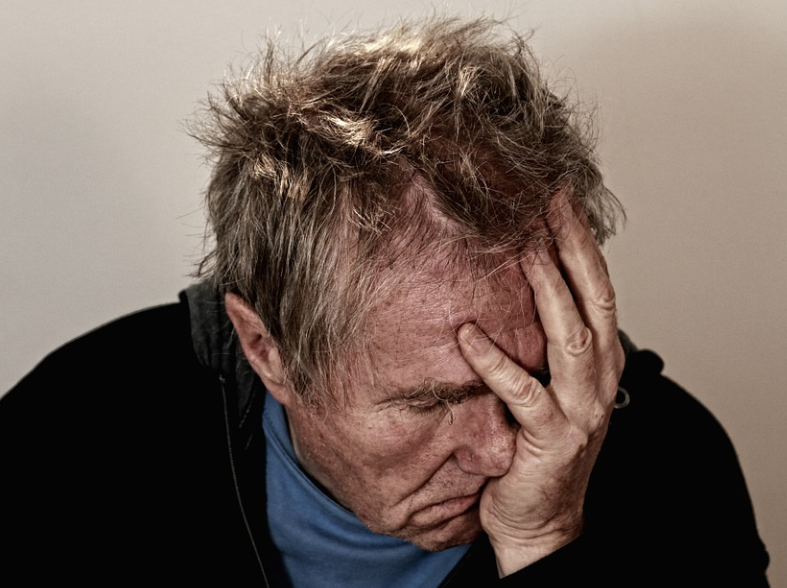 Depressed man