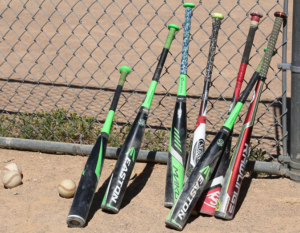 baseball bats and balls