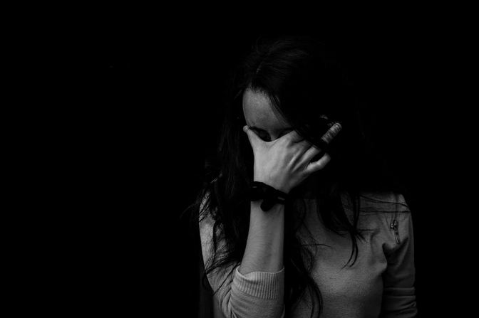 anxious woman