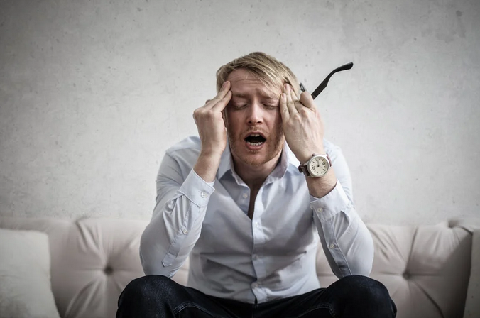 stressed man